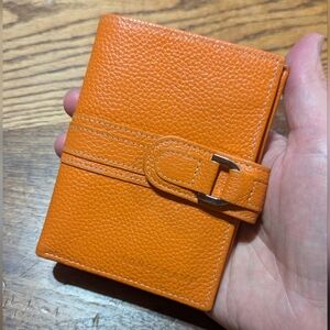 Longchamp Le Foulonne leather trifold Wallet